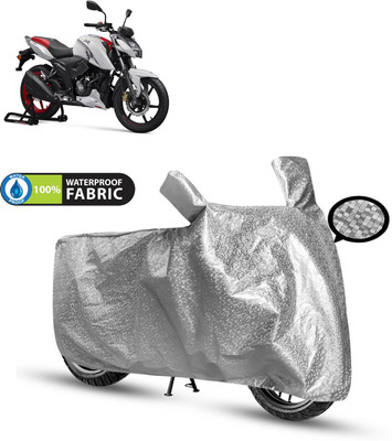 PAGORA Waterproof Two Wheeler Cover for TVS(Apache RTR 160, Silver)