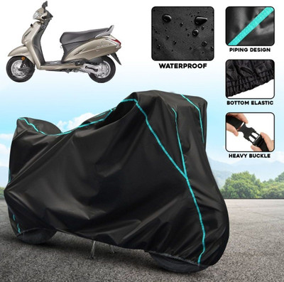 AUTOCAD Waterproof Two Wheeler Cover for Honda(Activa 125, Black, Blue)