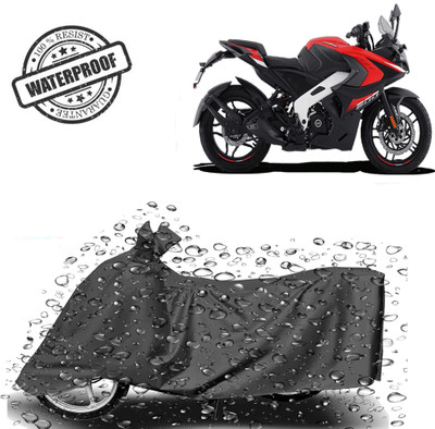 ROYAL AUTO MART Waterproof Two Wheeler Cover for Bajaj(Pulsar 125, Grey)