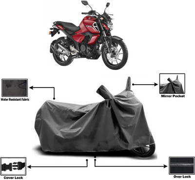 Amexride Two Wheeler Cover for Yamaha(FZ-S Fi Version 3.0 BS6, Grey)
