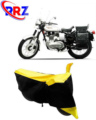 RRZ Waterproof Two Wheeler Cover for Royal Enfield(Machismo 500, Black, Yellow)