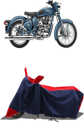SUGASHRI Waterproof Two Wheeler Cover for Royal Enfield(Classic Squadron BS6, Red, Blue)
