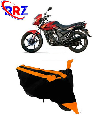 RRZ Waterproof Two Wheeler Cover for TVS(Flame 125, Black, Orange)