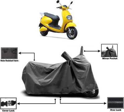 Amexride Two Wheeler Cover for Techo Electra(Emerge, Grey)