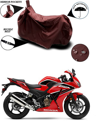 Furious3D Waterproof Two Wheeler Cover for Honda(CBR300R, Maroon)