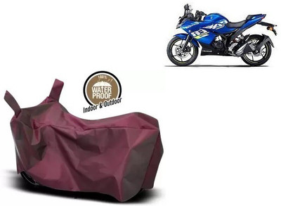 OliverX Waterproof Two Wheeler Cover for Suzuki(Gixxer, Maroon)