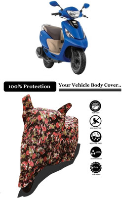 Amexride Two Wheeler Cover for TVS(Scooty Zest 110 BS6, Multicolor)
