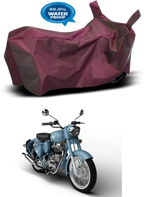 RWT Waterproof Two Wheeler Cover for Royal Enfield(Classic Squadron, Maroon)