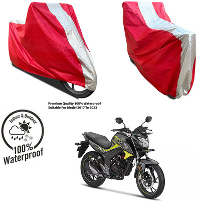AUTOCAD Waterproof Two Wheeler Cover for Royal Enfield(Continental GT 650, Silver, Red)