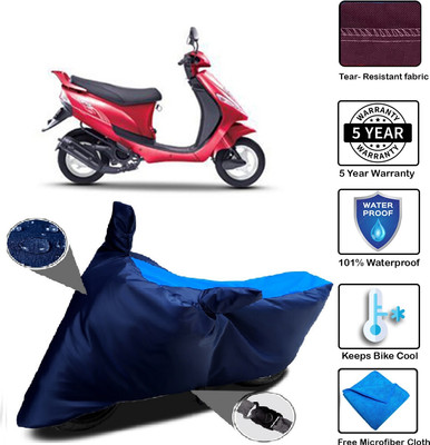 MISSION COLLECTION Waterproof Two Wheeler Cover for Mahindra(Kine, Blue)