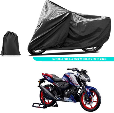 PAGORA Two Wheeler Cover for TVS(Apache RTR 165 RP, Black)
