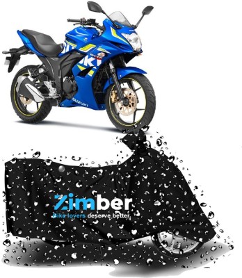 ZIMBER Two Wheeler Cover for Suzuki(Gixxer SF, Black)