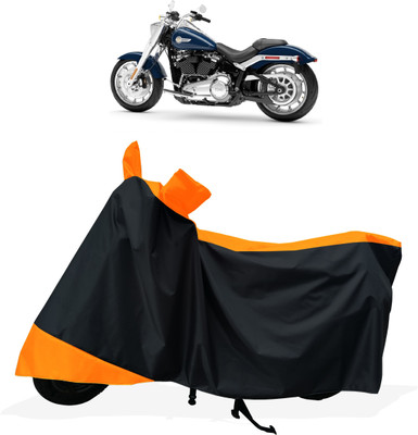 Tricway Two Wheeler Cover for Harley Davidson(Fat Boy, Orange)