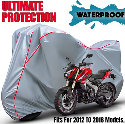 POLYMAXX Waterproof Two Wheeler Cover for Bajaj(Pulsar SS400 BS6, Silver, Red)