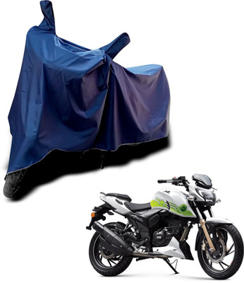 KEDIT Two Wheeler Cover for TVS(Apache RTR 200 Fi E100, Blue)