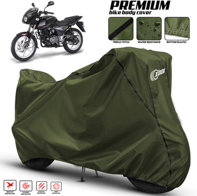 xodi Waterproof Two Wheeler Cover for Bajaj(Pulsar 180, Green, Black)