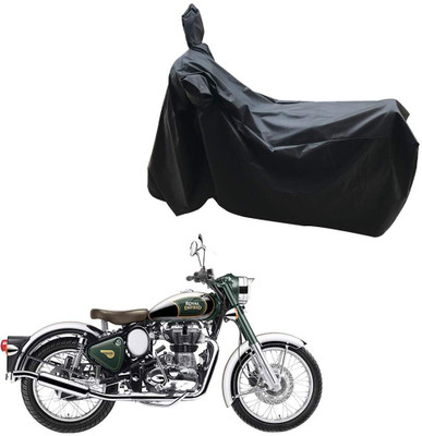 KEDIT Two Wheeler Cover for Royal Enfield(Classic Chrome, Black)
