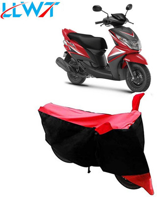 KPIND Waterproof Two Wheeler Cover for Yamaha(Ray Z, Black, Red)