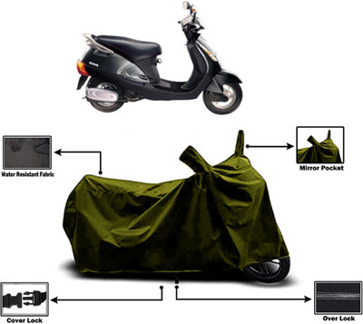 Amexride Two Wheeler Cover for Kinetic(Nova EX, Green)