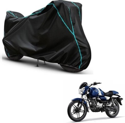 Car Life Two Wheeler Cover for Bajaj(V15, Black, Blue)