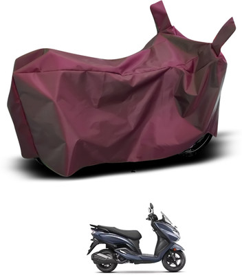 PAGORA Waterproof Two Wheeler Cover for Suzuki(Burgman Electric, Maroon)