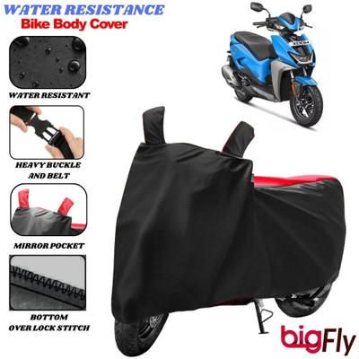 BigFly Two Wheeler Cover for Hero(Black, Red)