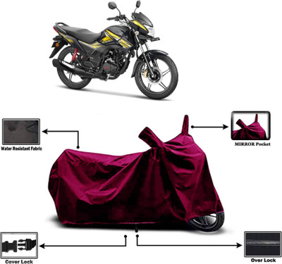 KEDIT Two Wheeler Cover for Universal For Bike(CB Shine SP, Maroon)