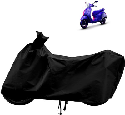 Horseyaart Waterproof Two Wheeler Cover for Bajaj(Urbanite Chetak BS6, Black)