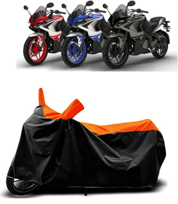VESMEI Two Wheeler Cover for Bajaj(Pulsar SS400, Orange)