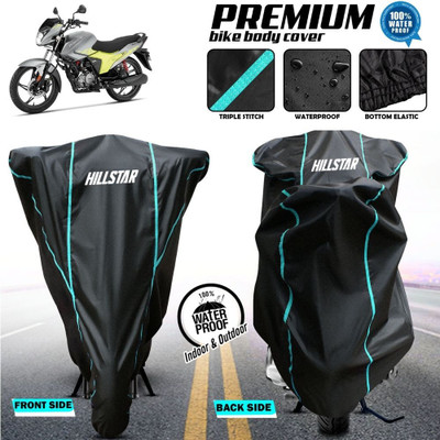 AutoGalaxy Waterproof Two Wheeler Cover for Hero(Glamour, Black)