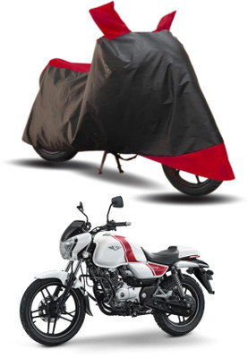 KEDIT Two Wheeler Cover for Bajaj(V12, Red, Black)