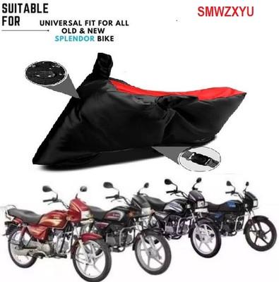 smwzxyu Waterproof Two Wheeler Cover for Honda, Hero(Splendor, Black, Red)