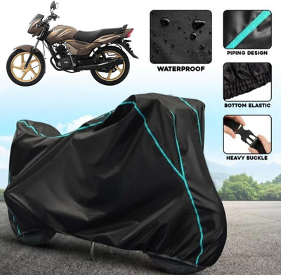 AutoGalaxy Waterproof Two Wheeler Cover for TVS(Star City, Black)