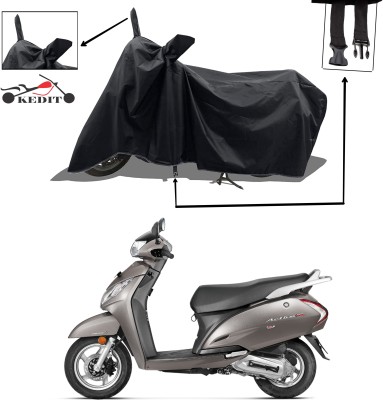 KEDIT Two Wheeler Cover for Honda(Activa 125, Black)