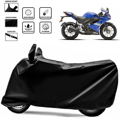 ANTHUB Waterproof Two Wheeler Cover for Yamaha(YZF R15 S, Black)
