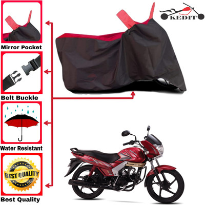 KEDIT Two Wheeler Cover for Mahindra(Centuro Rockstar, Red, Black)