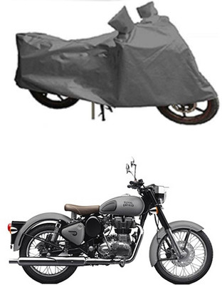 Mdstar Waterproof Two Wheeler Cover for Royal Enfield(Classic Gunmetal, Grey)