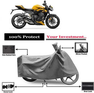 Amexride Two Wheeler Cover for Triumph(Street Triple RS, Grey)