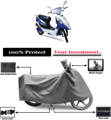 Amexride Two Wheeler Cover for Hero Electric(Electric Maxi, Grey)