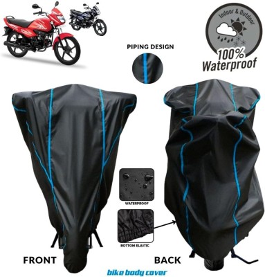 MADAFIYA Two Wheeler Cover for Hero(Splendor NXG, Black, Blue)