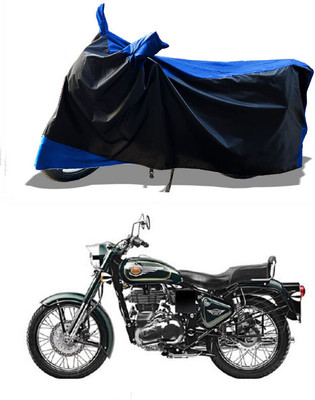 DeepShakshi AUTOMOTIVE Waterproof Two Wheeler Cover for Royal Enfield(Bullet 500, Blue)
