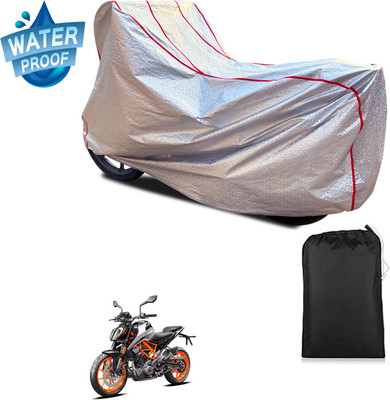PAGORA Waterproof Two Wheeler Cover for KTM(390 Duke BS6, Silver)