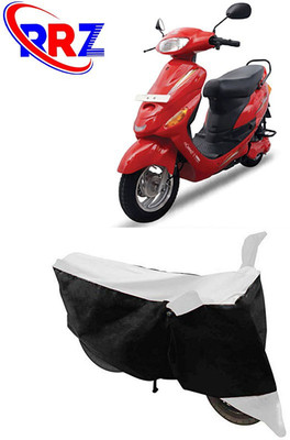 RRZ Waterproof Two Wheeler Cover for Hero Electric(E Sprint, Black, White)