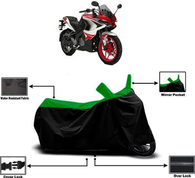 Amexride Two Wheeler Cover for Bajaj(Pulsar RS 200, Green)