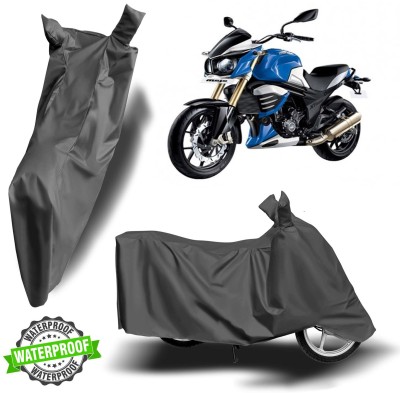 ROYAL AUTO MART Waterproof Two Wheeler Cover for Mahindra(Mojo UT 300, Grey)