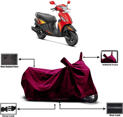 KEDIT Two Wheeler Cover for Universal For Bike(Pleasure, Maroon)