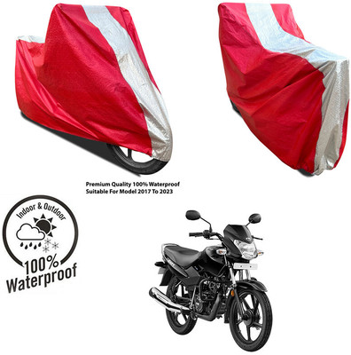 AUTOCAD Waterproof Two Wheeler Cover for Bajaj(Dominar 400 BS6, Silver, Red)