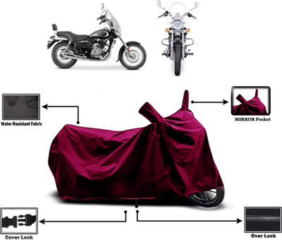 Amexride Two Wheeler Cover for Bajaj(Cruiser BS6, Maroon)