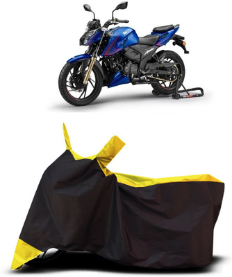 VESMEI Two Wheeler Cover for TVS(Apache RTR 200 4V, Yellow)