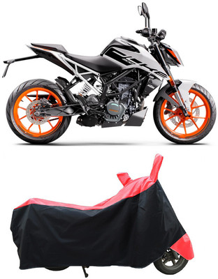 Coxtor Waterproof Two Wheeler Cover for KTM(200 Duke BS6, Red)